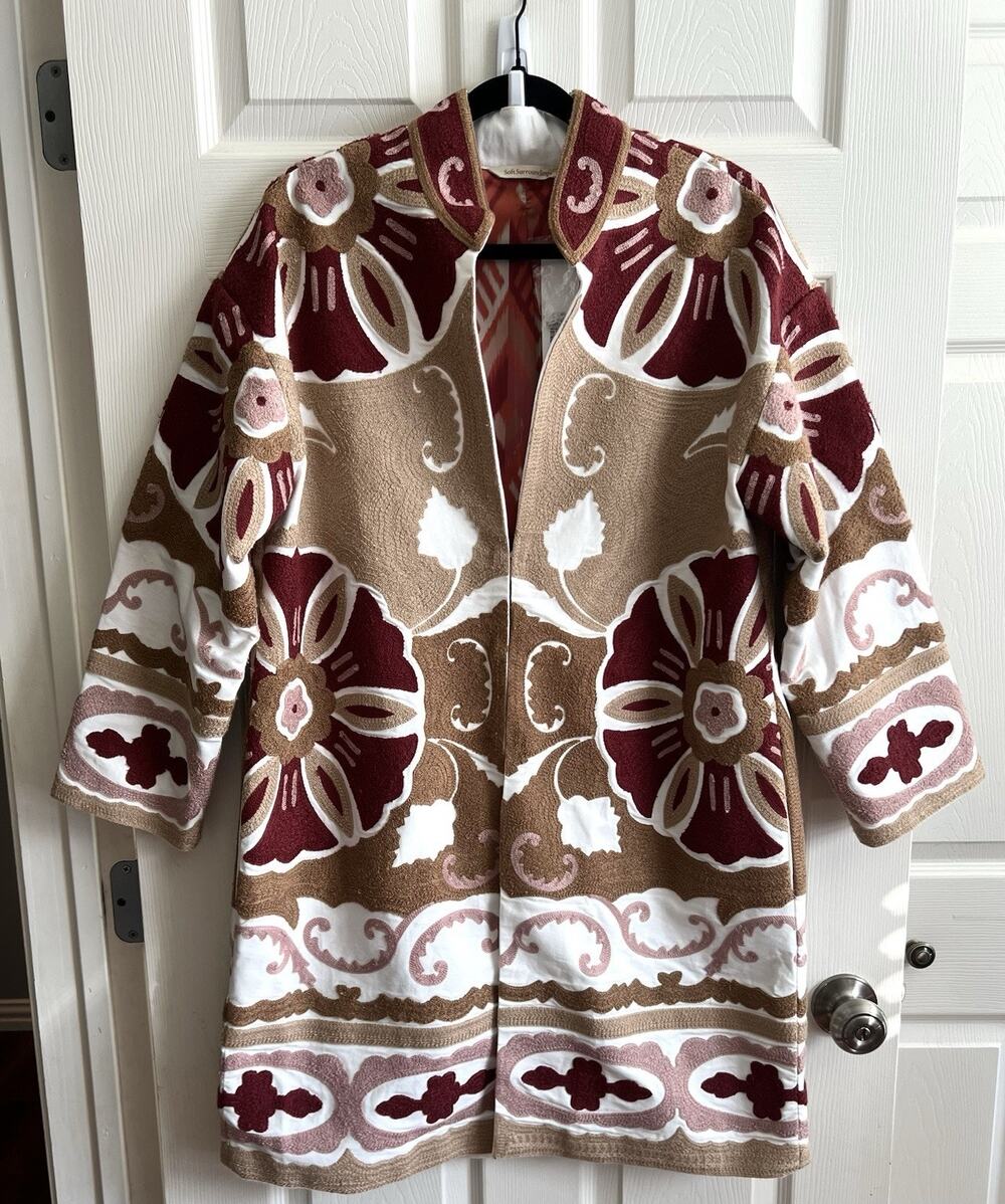 SOFT SURROUNDINGS Alden Tapestry Embroidered Jacket Coat Sz M (10/12) NWT $250